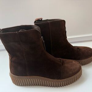 Brown Suede Ankle Boots